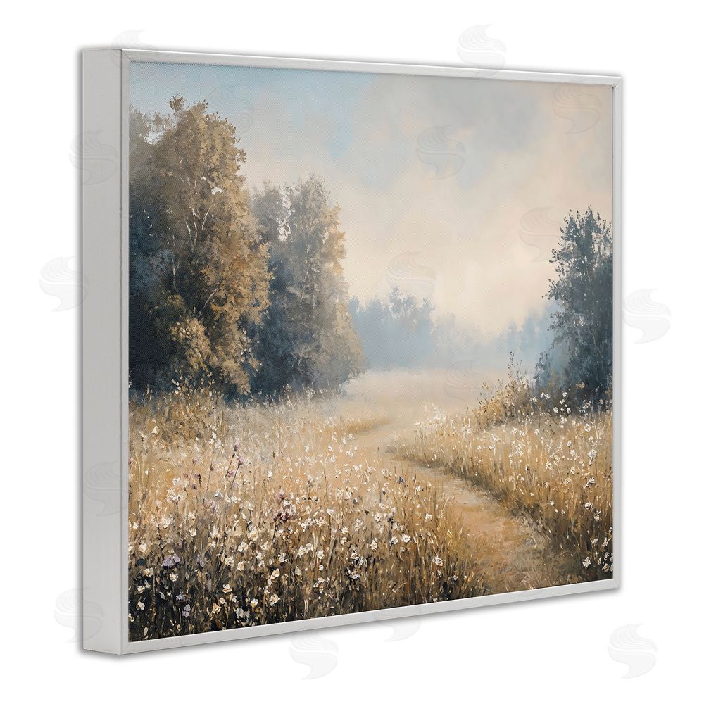 Creative Studio Wandering Wildflower Path at Dawn White Framed Giclee Wall Art Print
