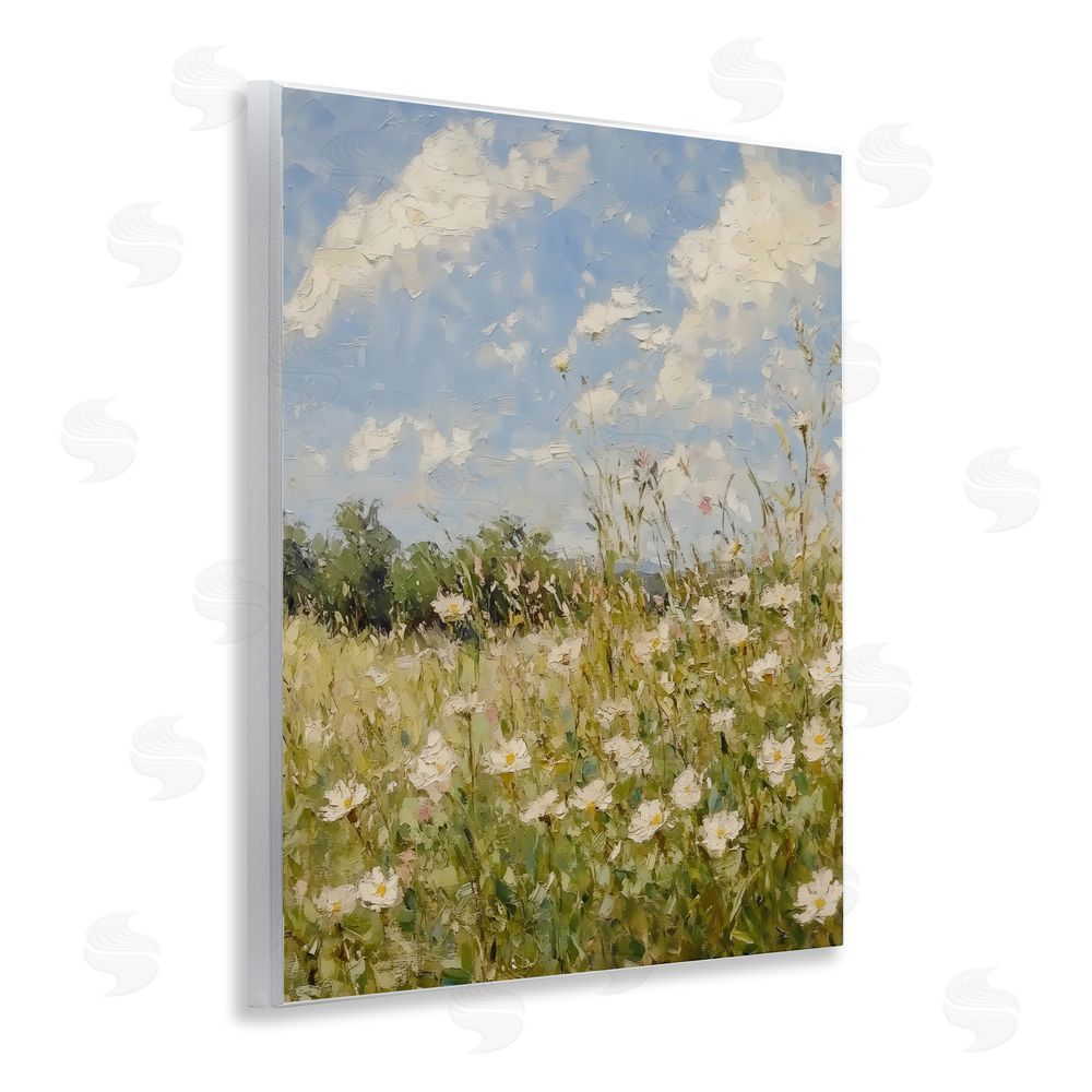 LSR Design Studio Wildflower Field Beneath Blue Sky Wall Plaque Printed Art
