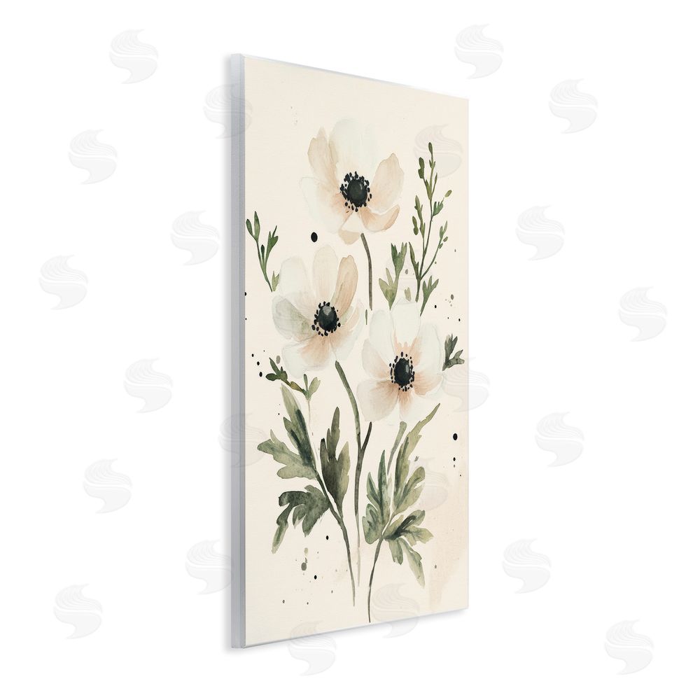 Petal Prints Design Soft White Anemone Floral Wall Plaque Printed Art