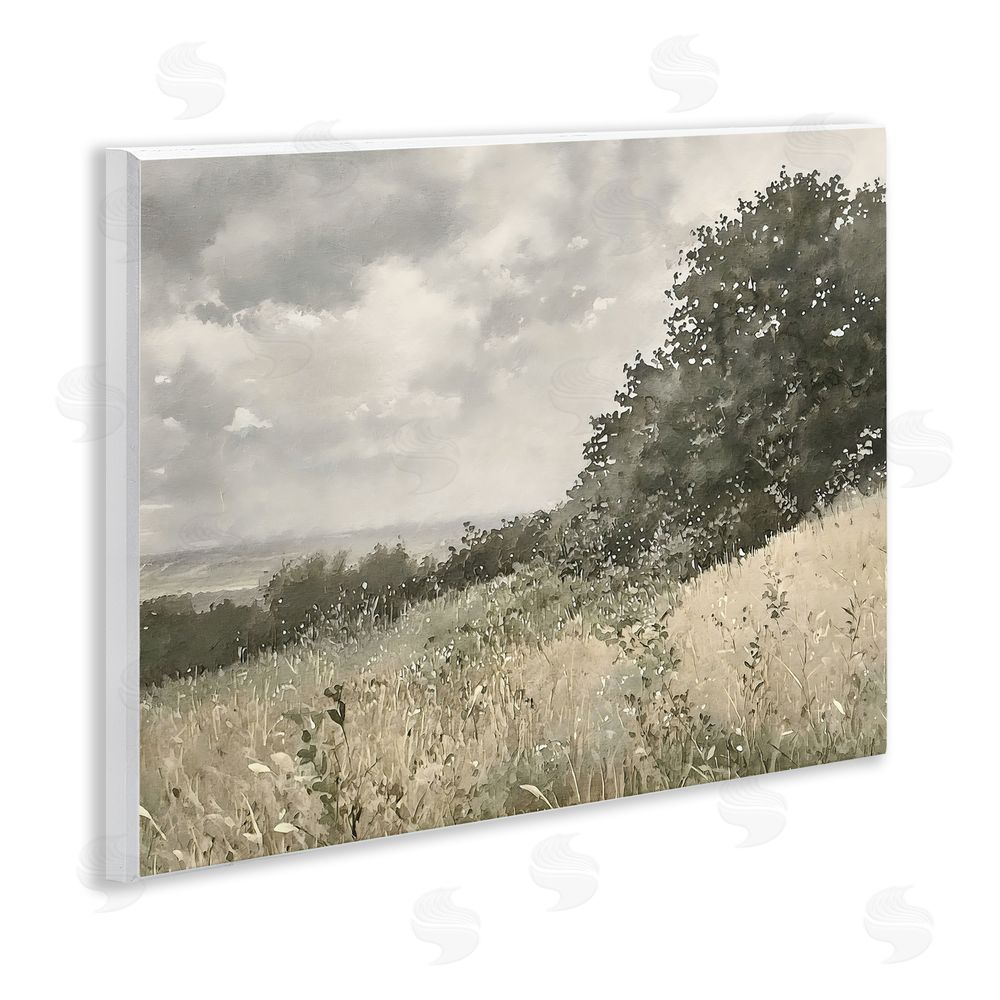 Riley B Soft & Subtle Meadow Landscape Wall Plaque Printed Art