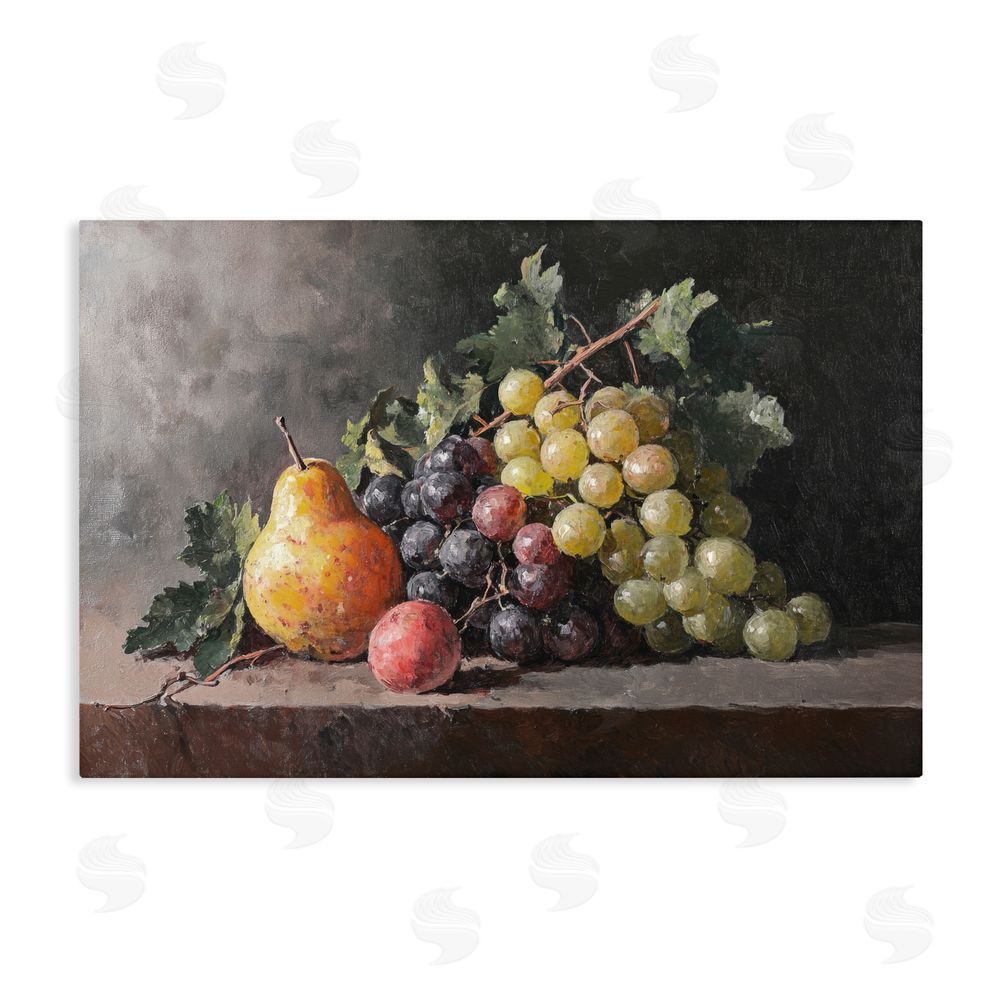 Petal Prints Design Bountiful Fruit Classic Still Life Stretched Canvas Wall Art Print