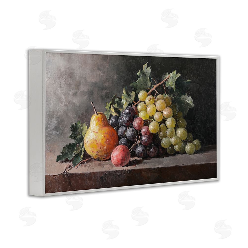 Petal Prints Design Bountiful Fruit Classic Still Life White Framed Giclee Wall Art Print