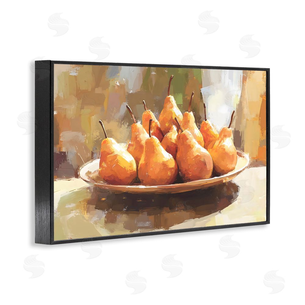 Creative Studio Pear Arrangement Table Black Framed Giclee Wall Art Print