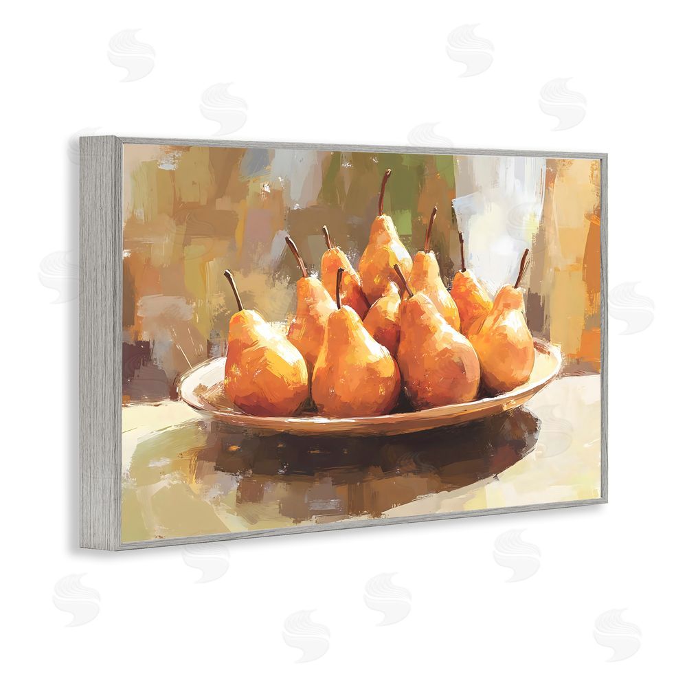 Creative Studio Pear Arrangement Table Gray Framed Giclee Wall Art Print