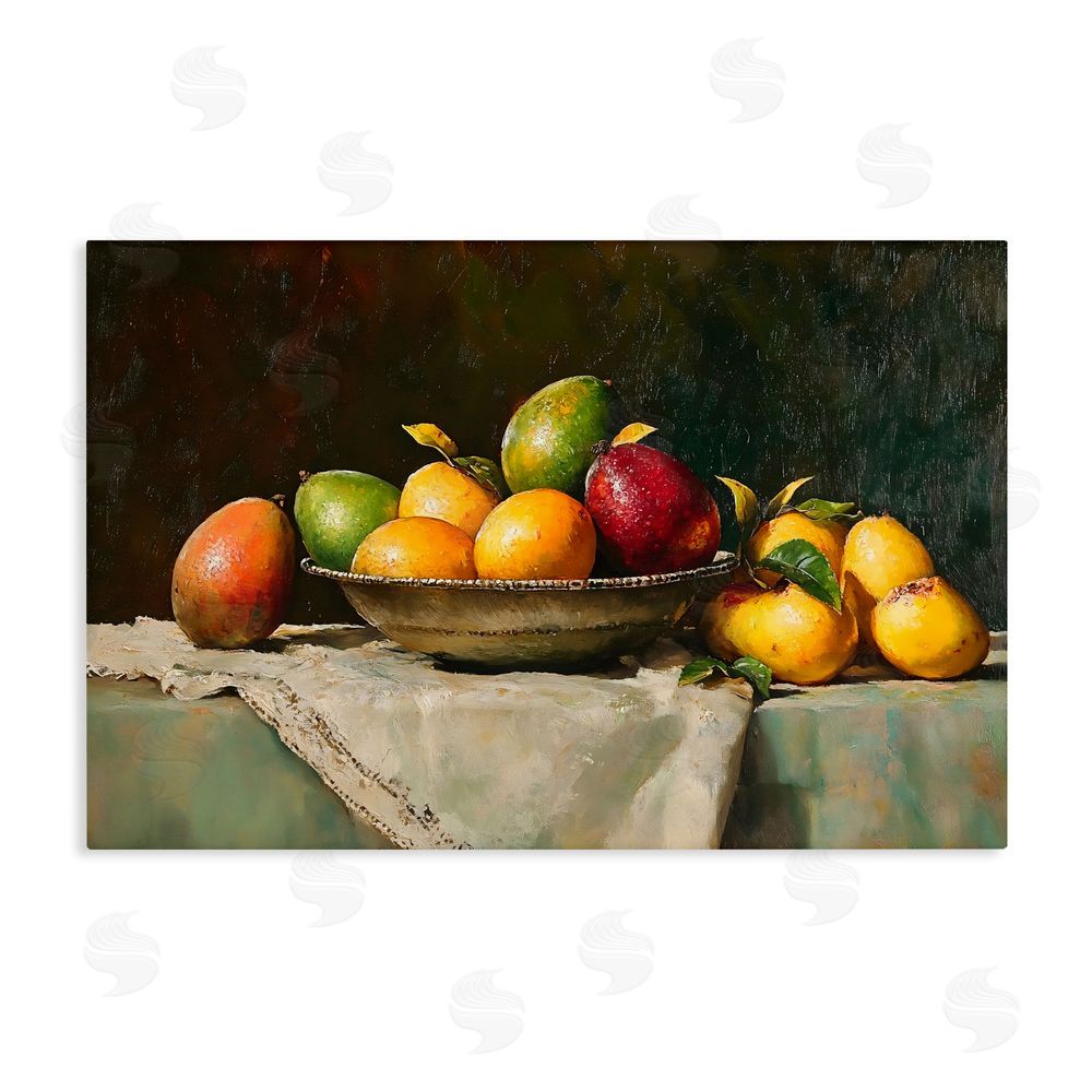 Creative Studio Fancy Table Fruit Arrangement Stretched Canvas Wall Art