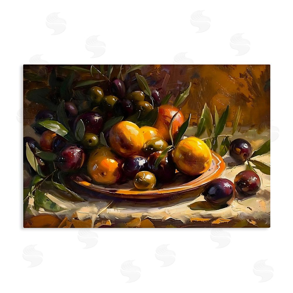 Creative Studio Array of Olives & Citrus Stretched Canvas Wall Art Print