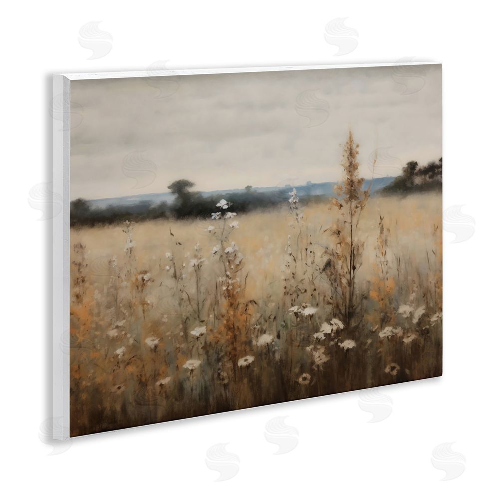 Creative Studio Country Wildflowers in Misty Meadow Wall Plaque with Fixed Lithograph Print