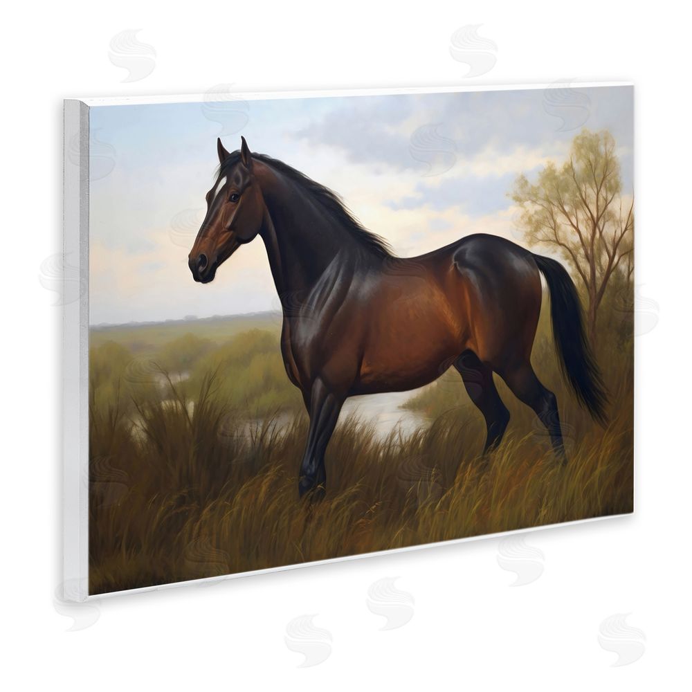 Creative Studio Stallion in Marshland Wall Plaque Printed Art