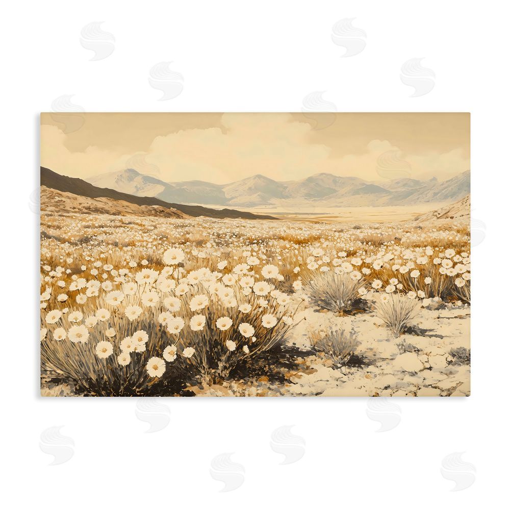 Franklyn Gregory Desert Wildflowers in Golden Valley Stretched Canvas Wall Art