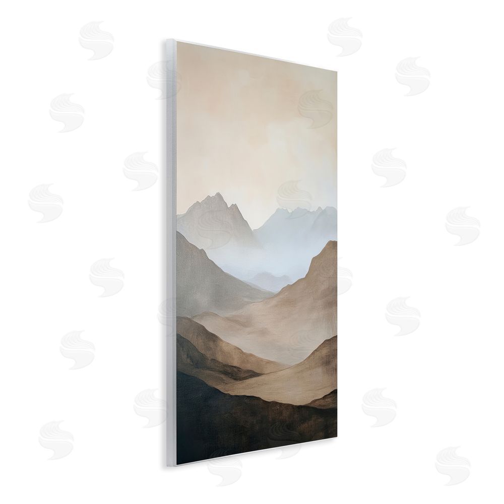Petal Prints Design Foggy Mountains Over Valley Wall Plaque Home Decor Art Print