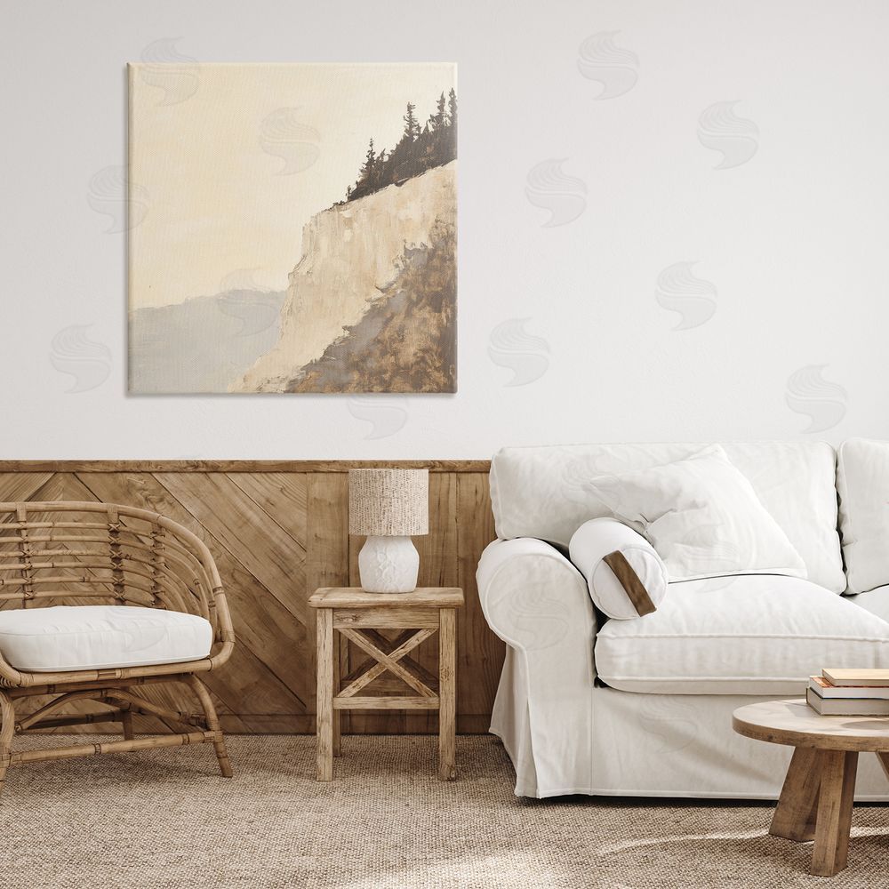 Petal Prints Design Serene Cliffside Vista Stretched Canvas on Wall