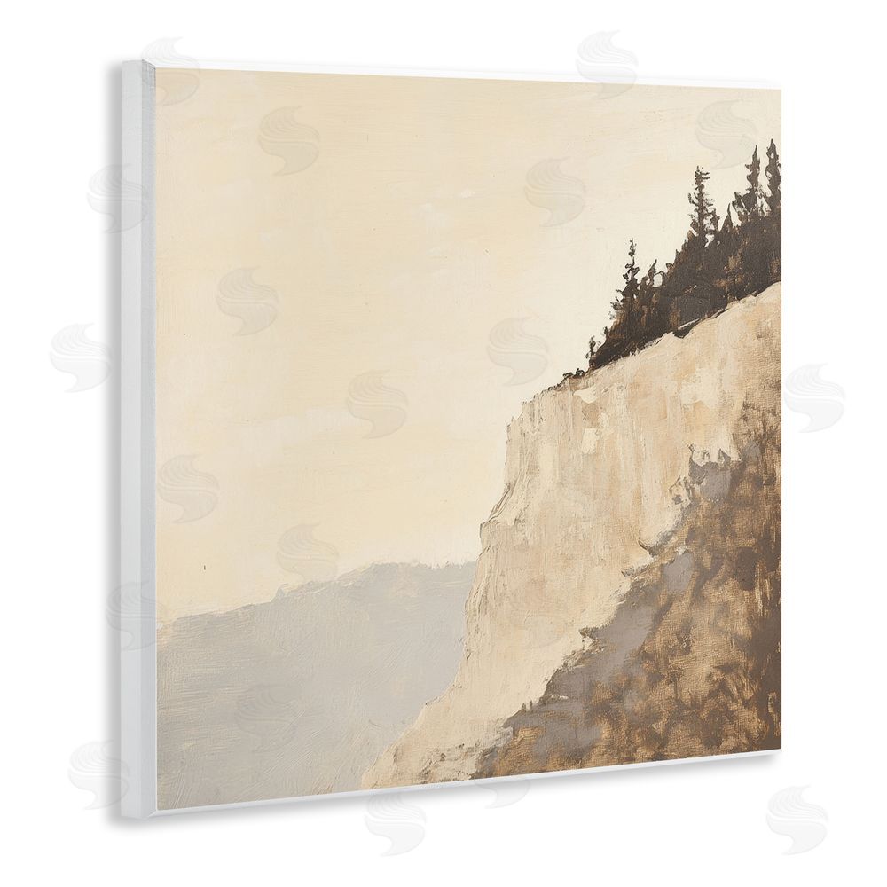 Petal Prints Design Serene Cliffside Vista Wall Plaque Printed Art