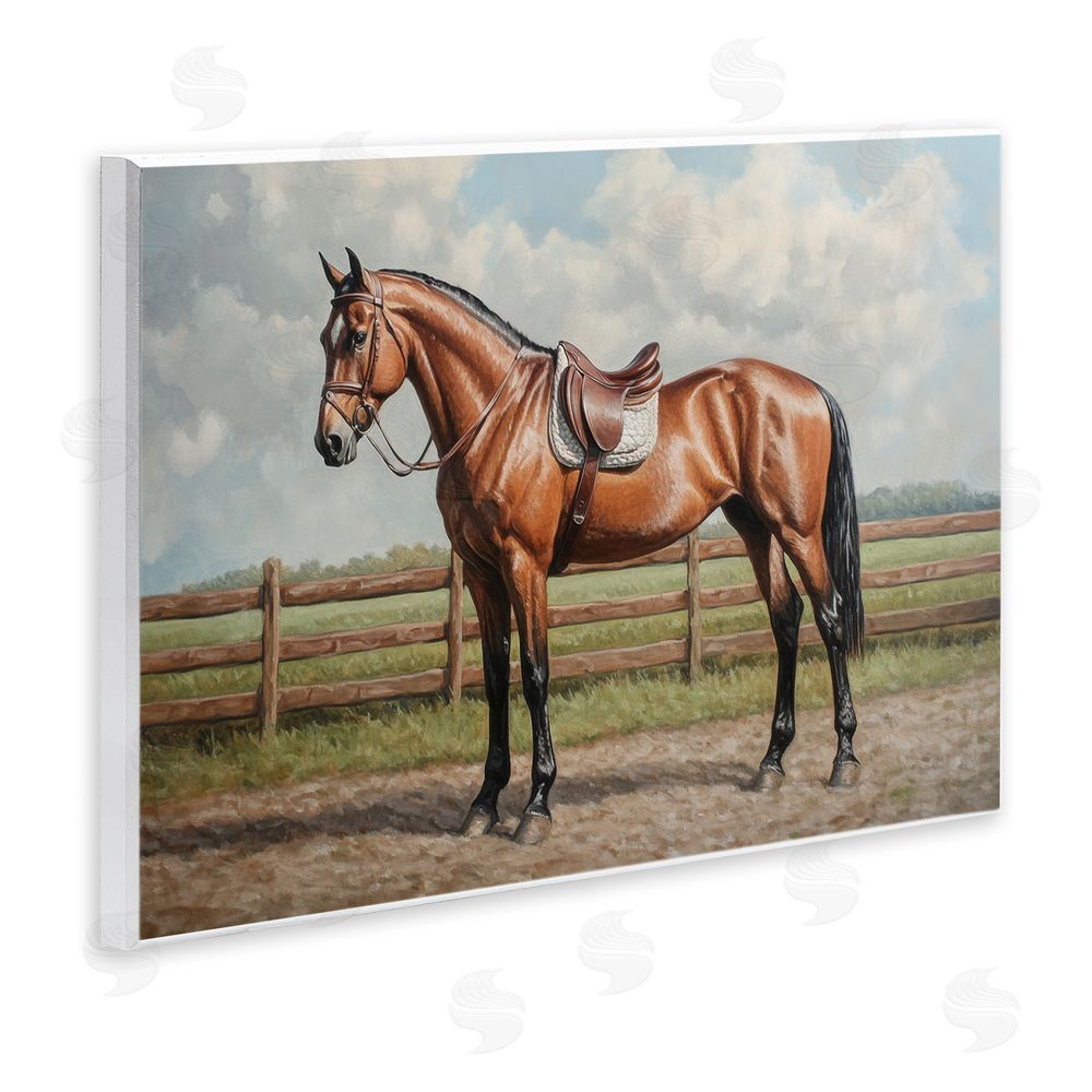 Petal Prints Design Sunshine Pony on Farm Path Wall Plaque Printed Art