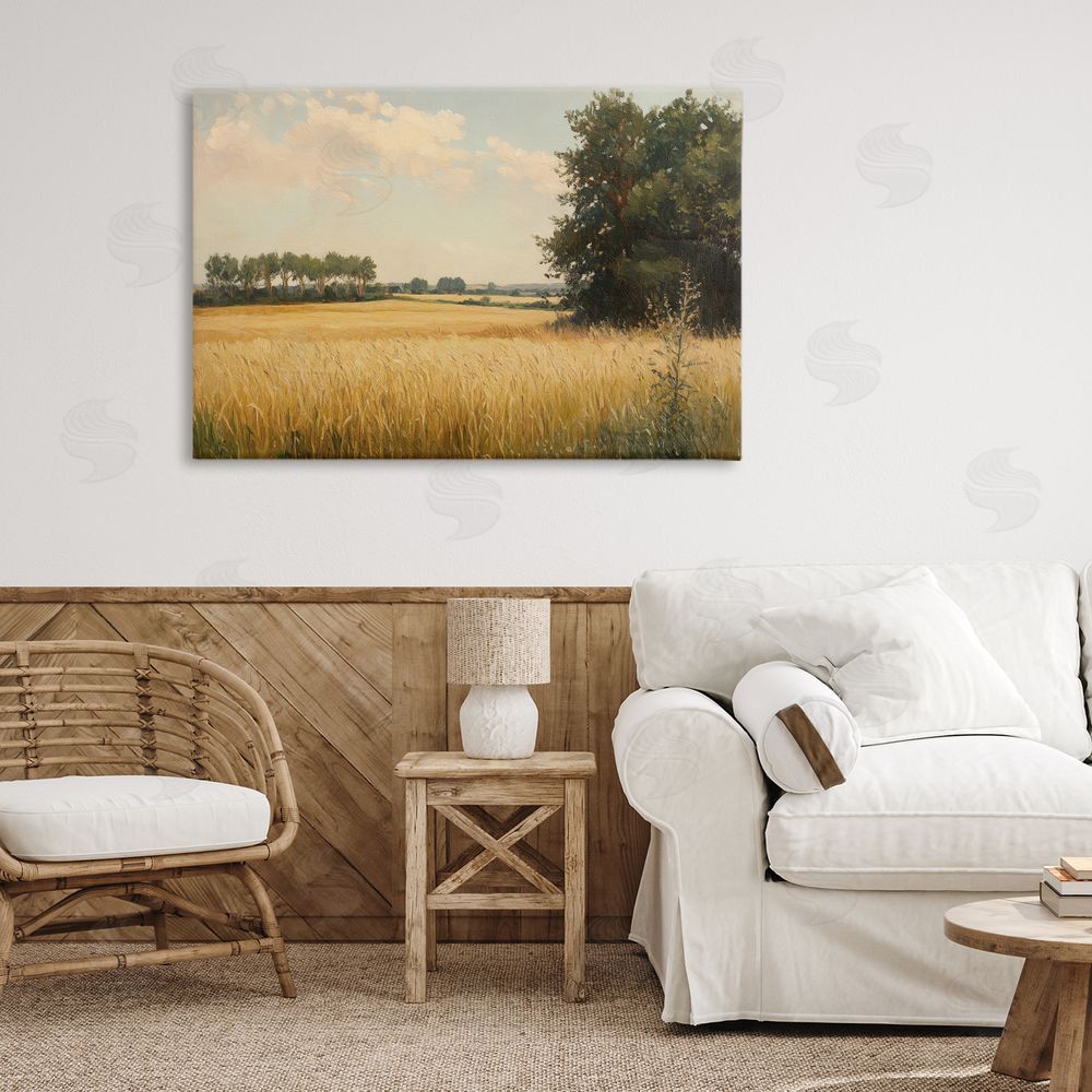 Petal Prints Design Where The Wheat Grows Stretched Canvas on Wall
