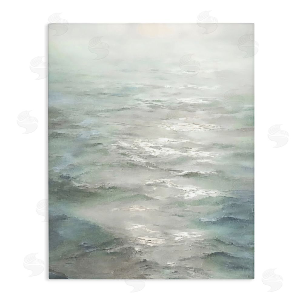 Riley B Shallow Reflections on Sea Stretched Canvas Wall Art Print