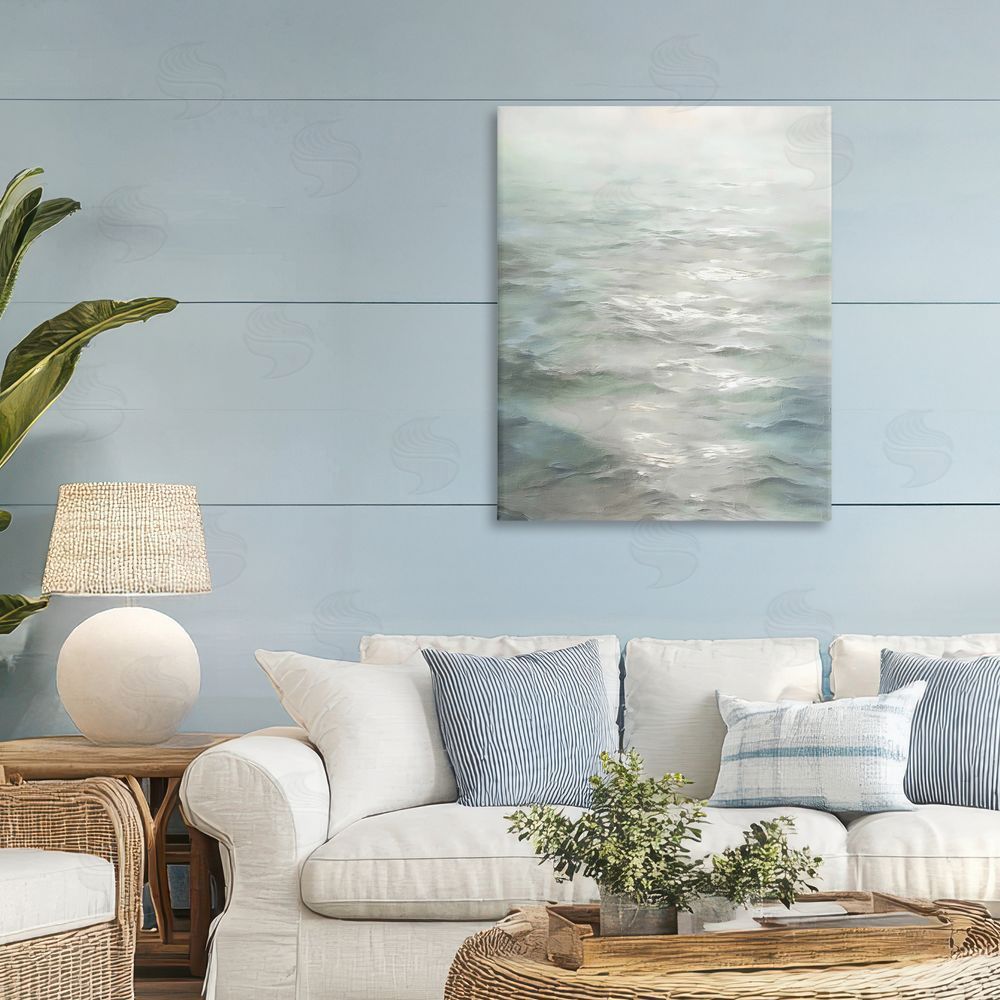 Riley B Shallow Reflections on Sea Stretched Canvas on Wall