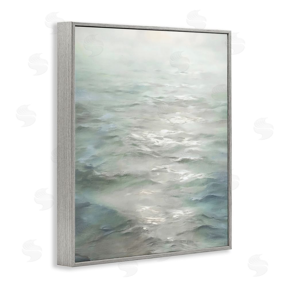 Riley B Shallow Reflections on Sea Gray Framed Giclee Wall Art Print