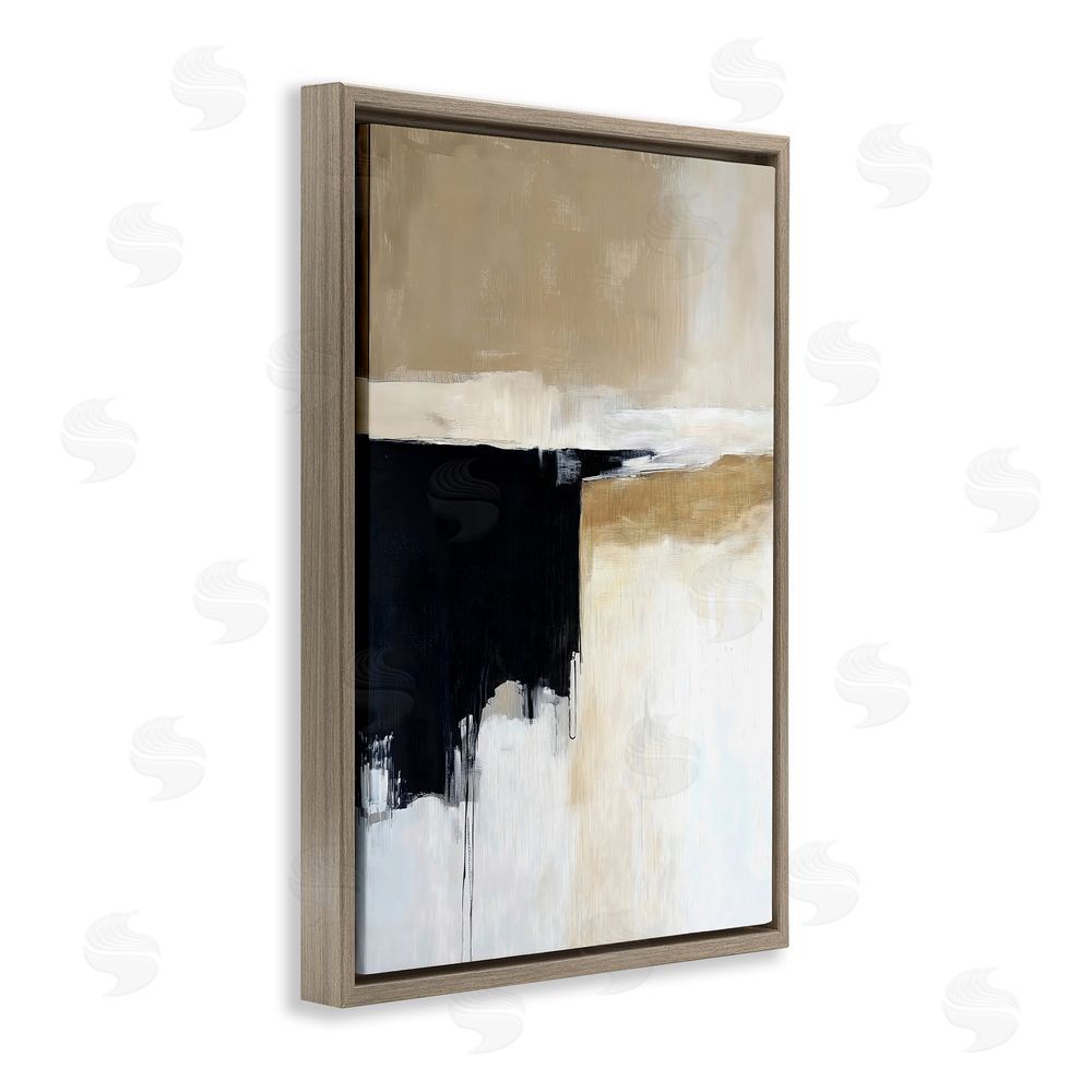 Gina Kelly Desert Shades Muted Neutrals Brown Floating Frame Canvas Wall Art Print