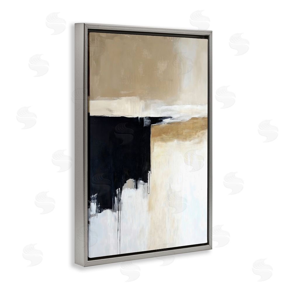 Gina Kelly Desert Shades Muted Neutrals Gray Floating Frame Canvas Wall Art Print