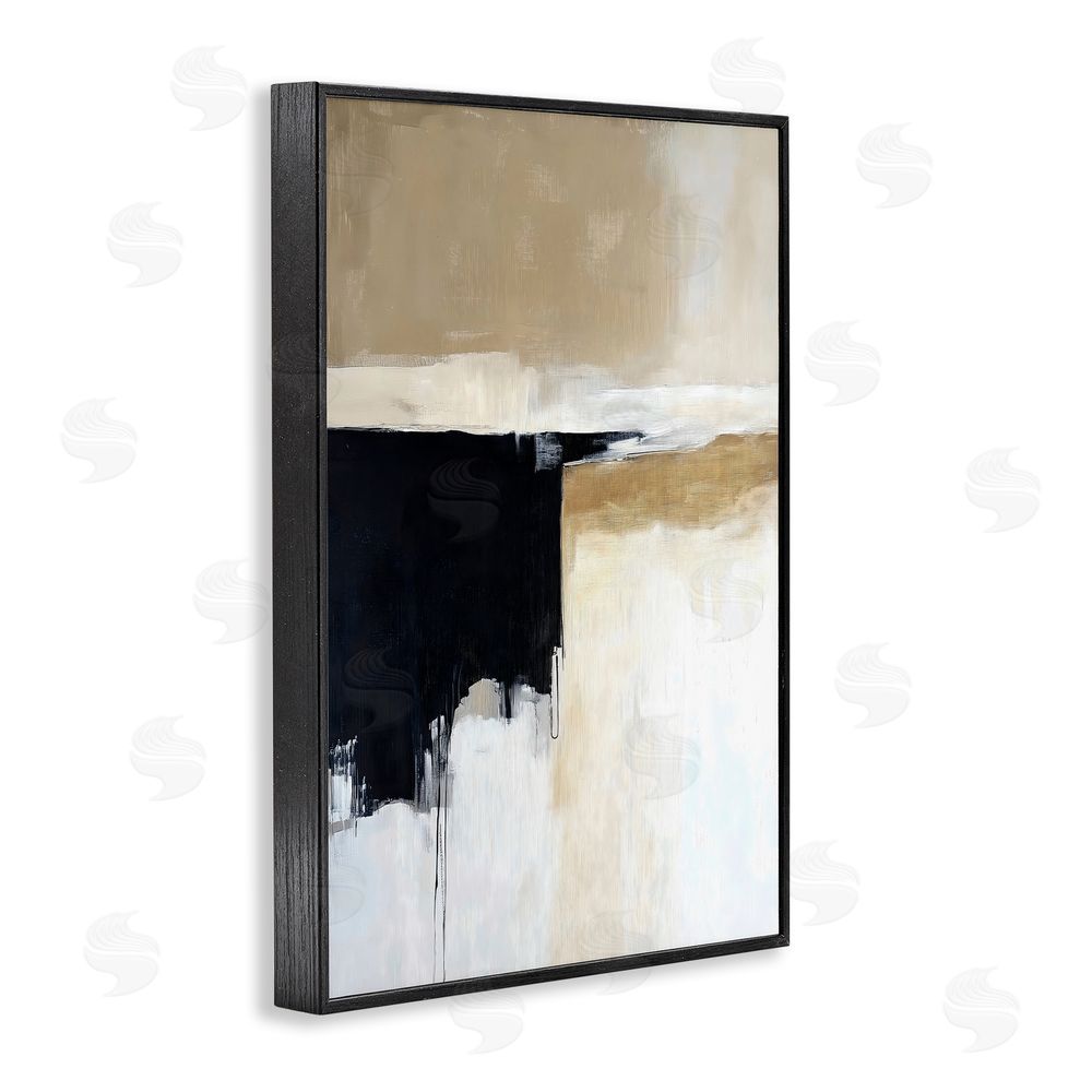 Gina Kelly Desert Shades Muted Neutrals Black Framed Giclee Wall Art Print