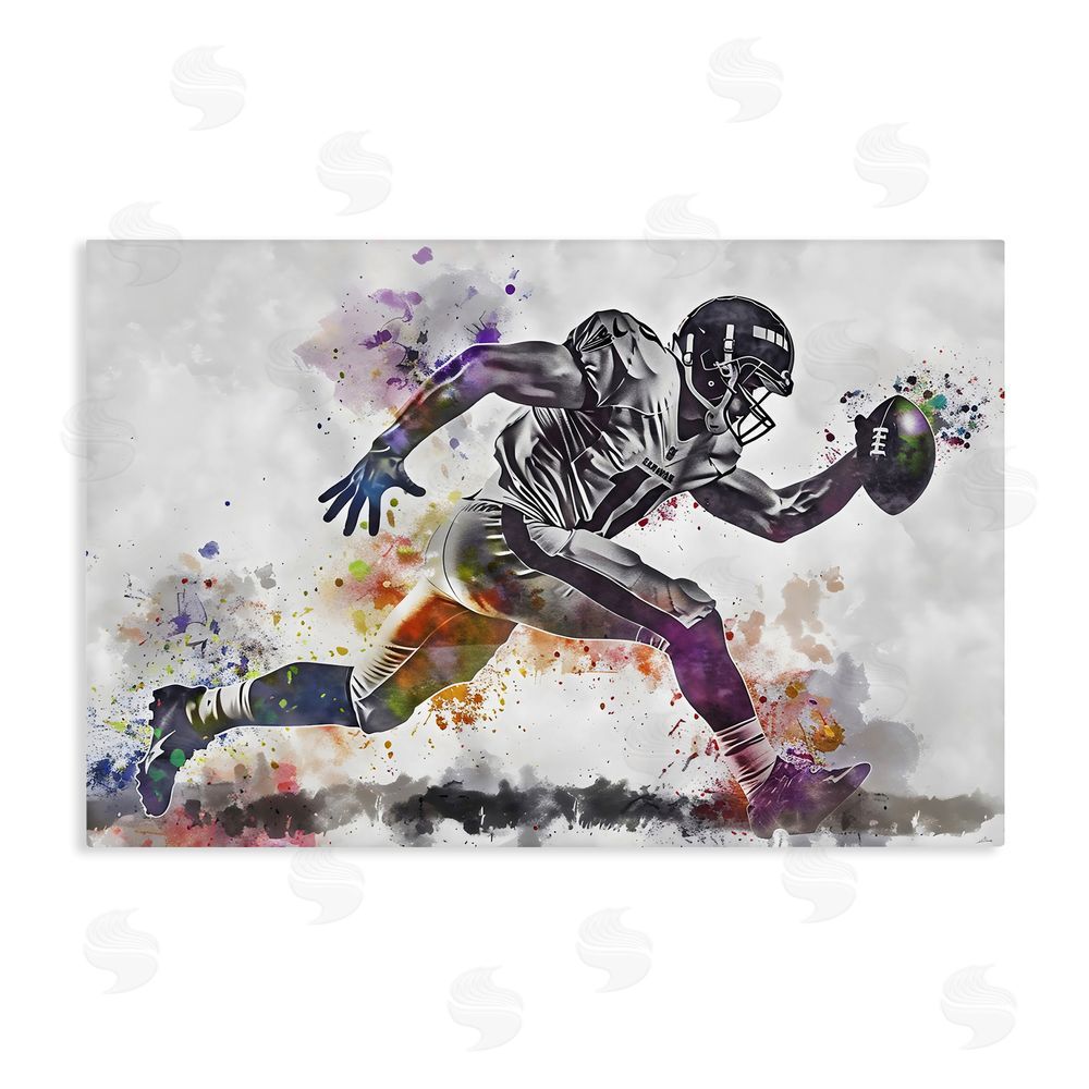 Creative Studio Endurance Football Sprint Stretched Canvas Wall Art