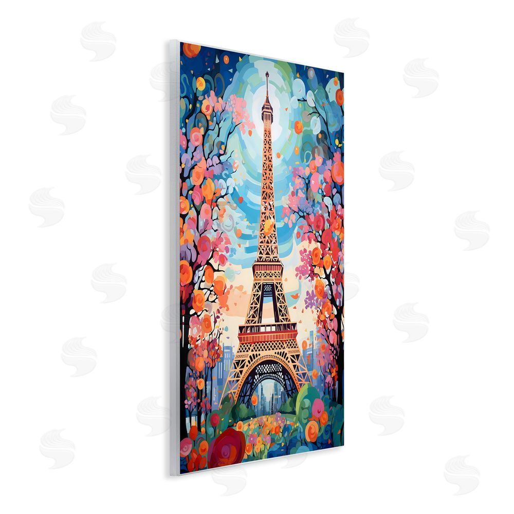 Creative Studio Eiffel Tower Nighttime Bloom Wall Plaque Home Decor Art Print