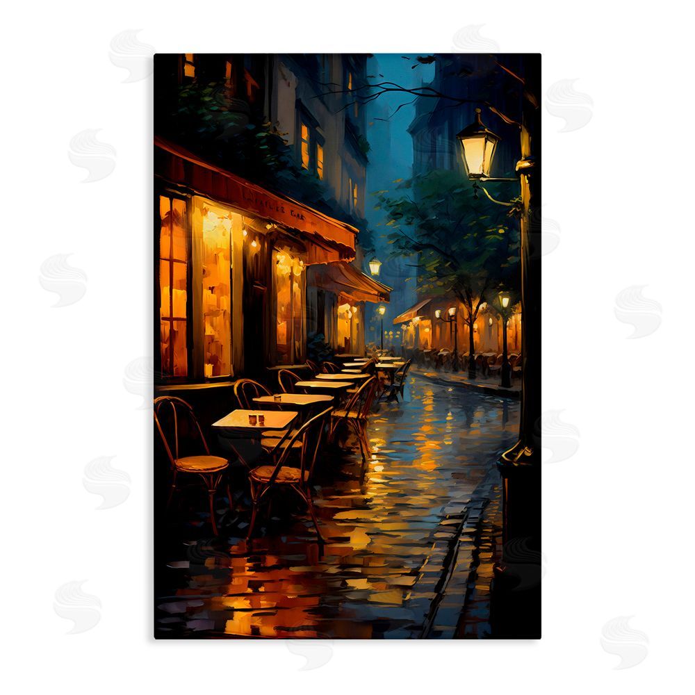Creative Studio Late Night Cafe Tables Canvas Wall Art Print