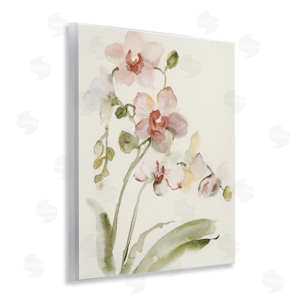 Victoria Barnes Gentle Pink Orchid in Bloom Wall Plaque Home Decor Art Print