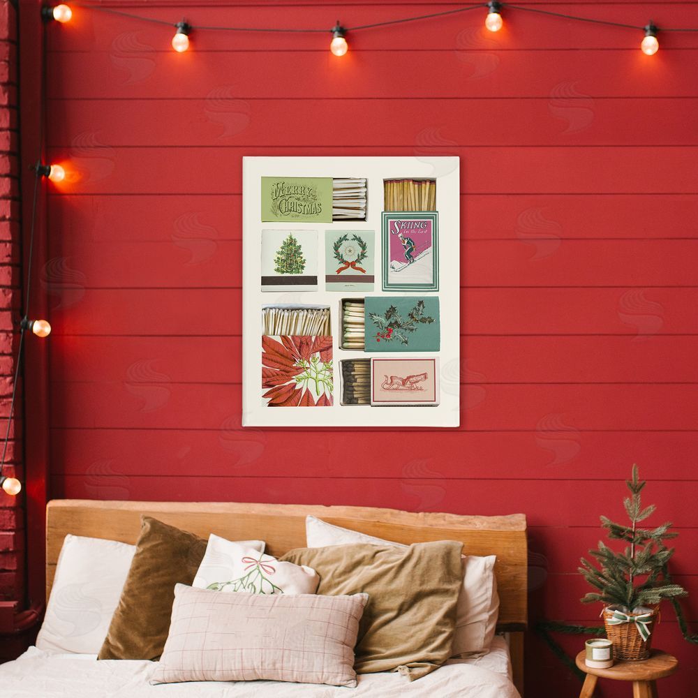 Victoria Barnes Seasonal Winter Match Boxes Canvas Art on Wall