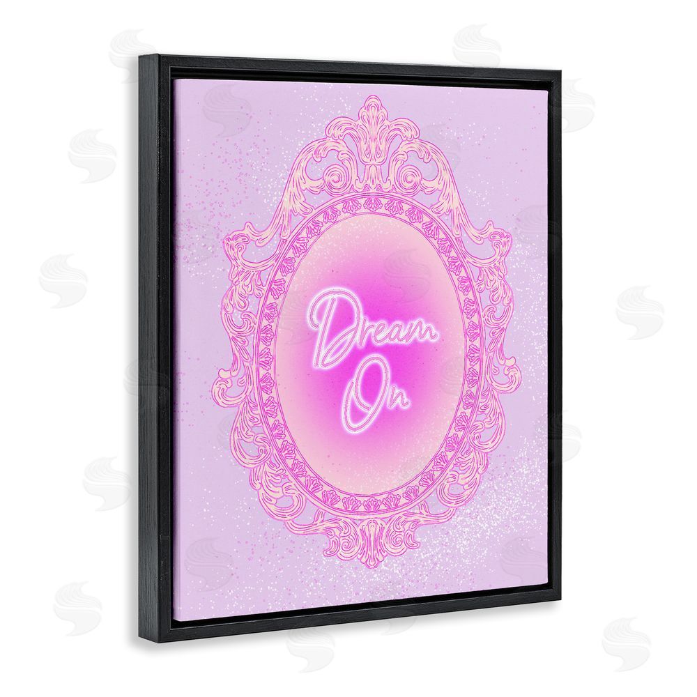 Ziwei Li Dream On Ornate Mirror Black Floating Frame Canvas Wall Art Print