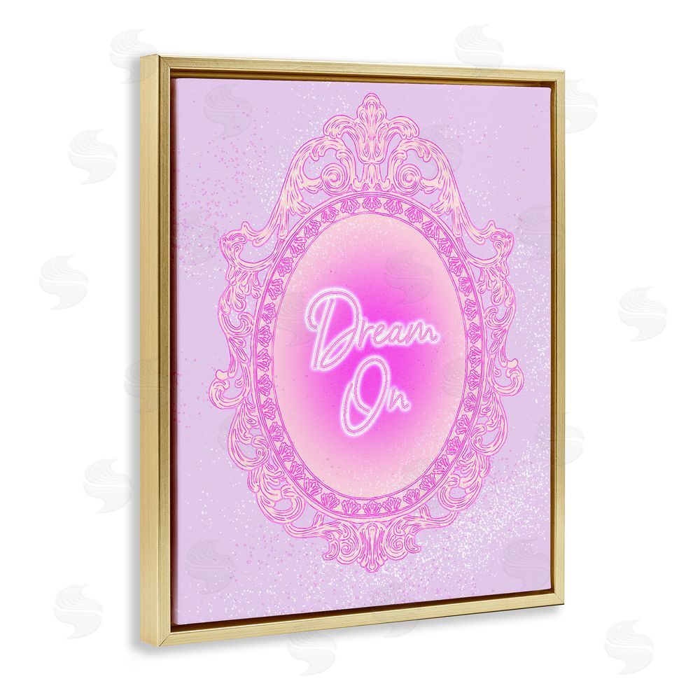 Ziwei Li Dream On Ornate Mirror Gold Floating Frame Canvas Wall Art Print