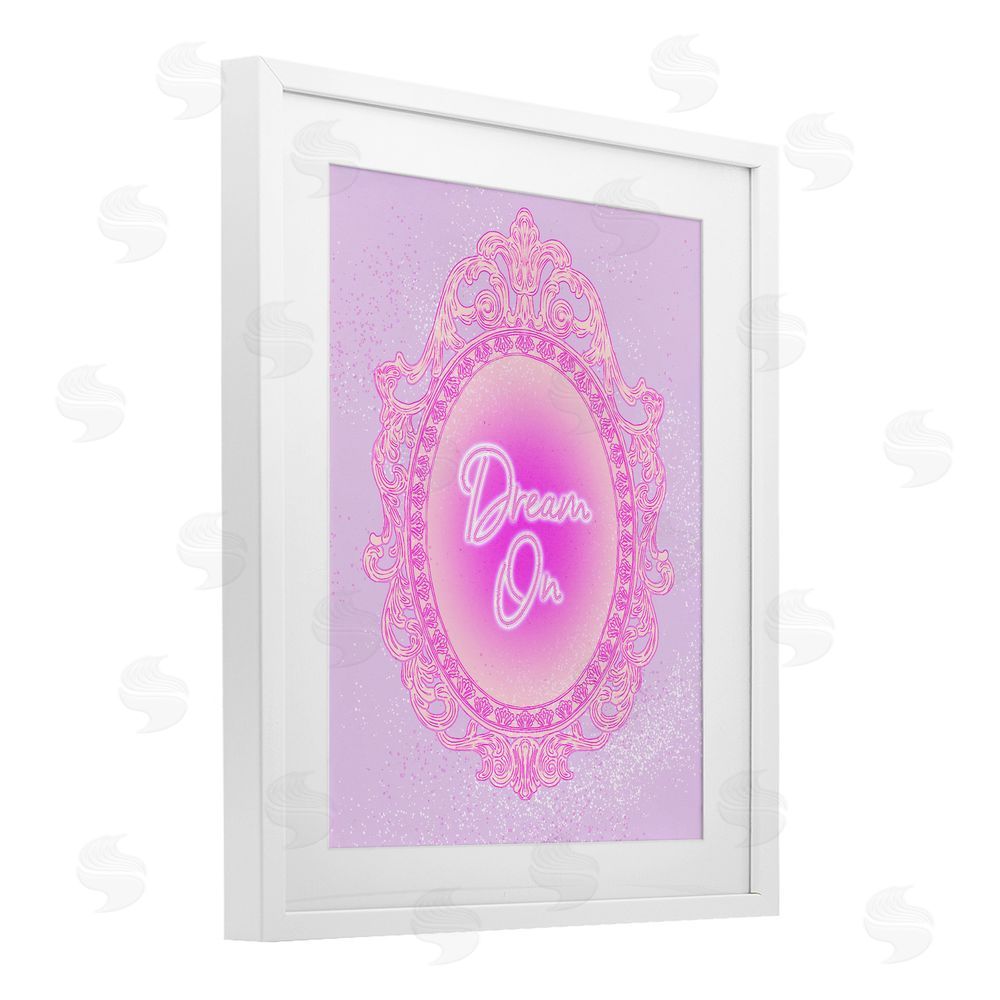 Ziwei Li Dream On Ornate Mirror White Framed Print Under Glass Wall Art