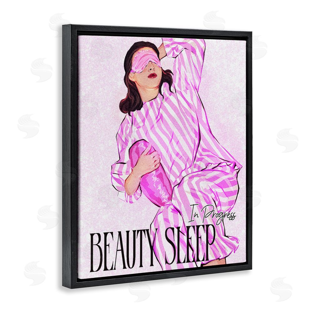 Ziwei Li Beauty Sleep In Progress Black Floating Frame Stretched Canvas Wall Art Print