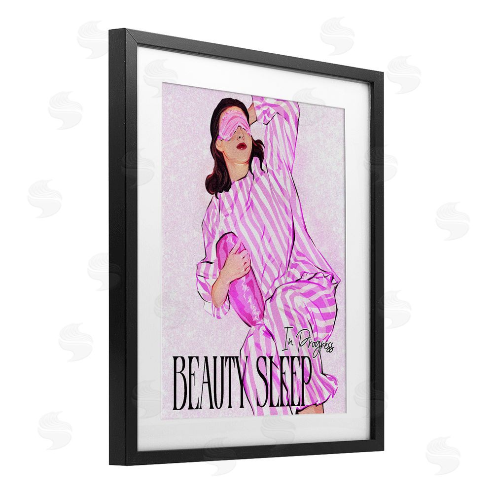 Ziwei Li Beauty Sleep In Progress Black Framed Print Under Glass with Matting Wall Art