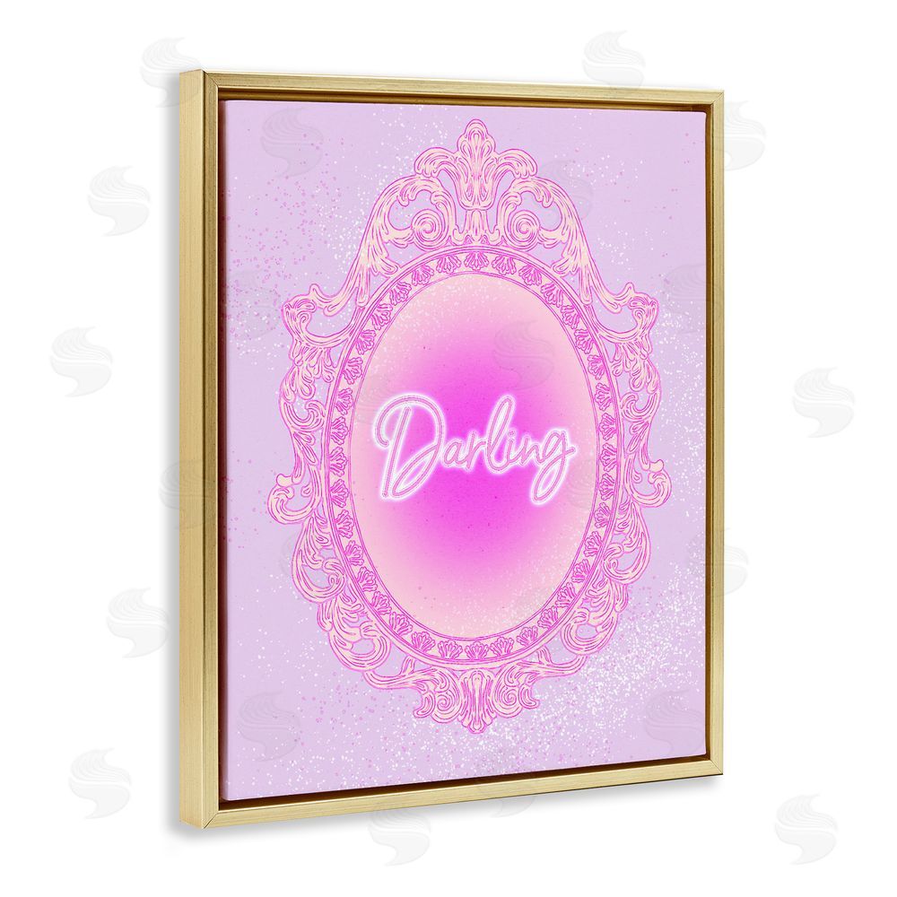 Ziwei Li Darling Ornate Mirror Gold Floating Frame Canvas Wall Art Print