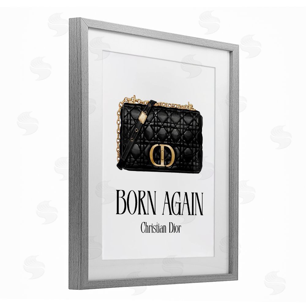 Ziwei Li Born Again Christian Bag Gray Framed Print Under Glass with Matting Wall Art