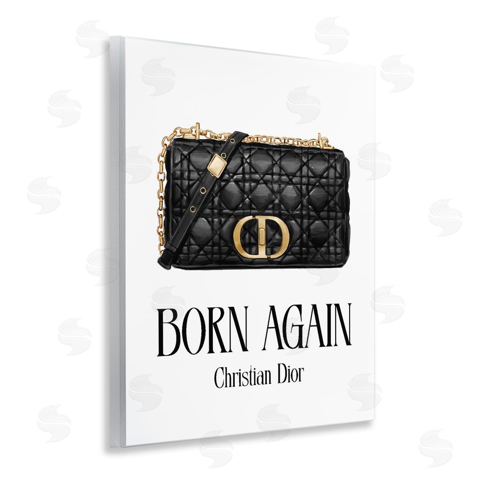 Ziwei Li Born Again Christian Bag Wall Plaque Art Print with White Foil Wrap