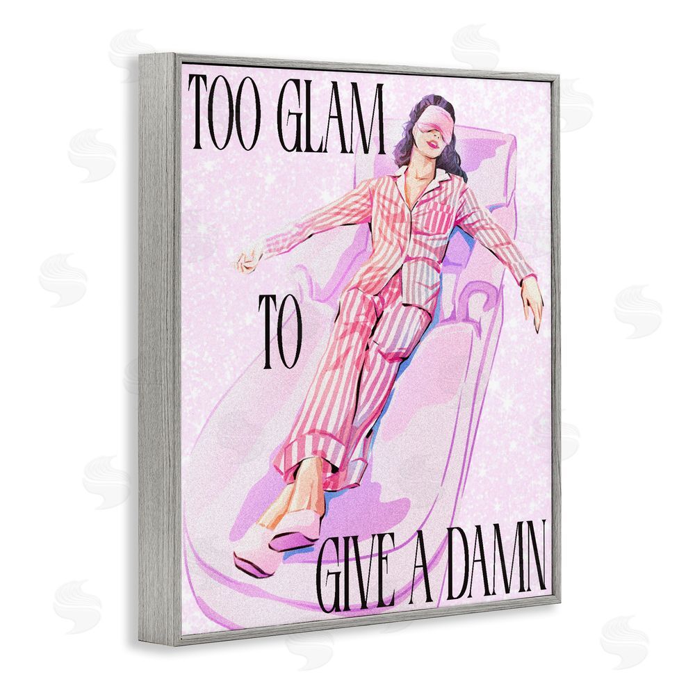 Ziwei Li To Glam To Care Gray Framed Giclee Wall Art Print