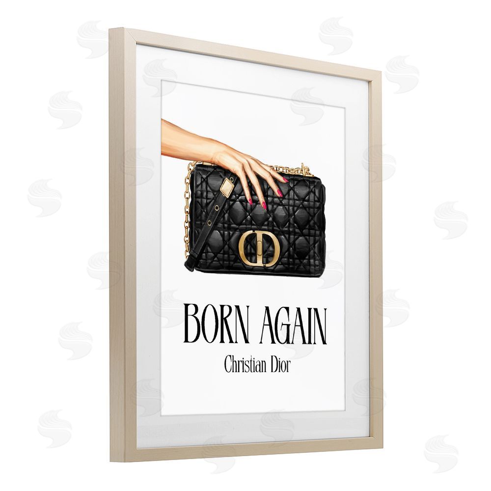 Ziwei Li Born Again Christian Luxury Brown Framed Print Under Glass with Matting Wall Art