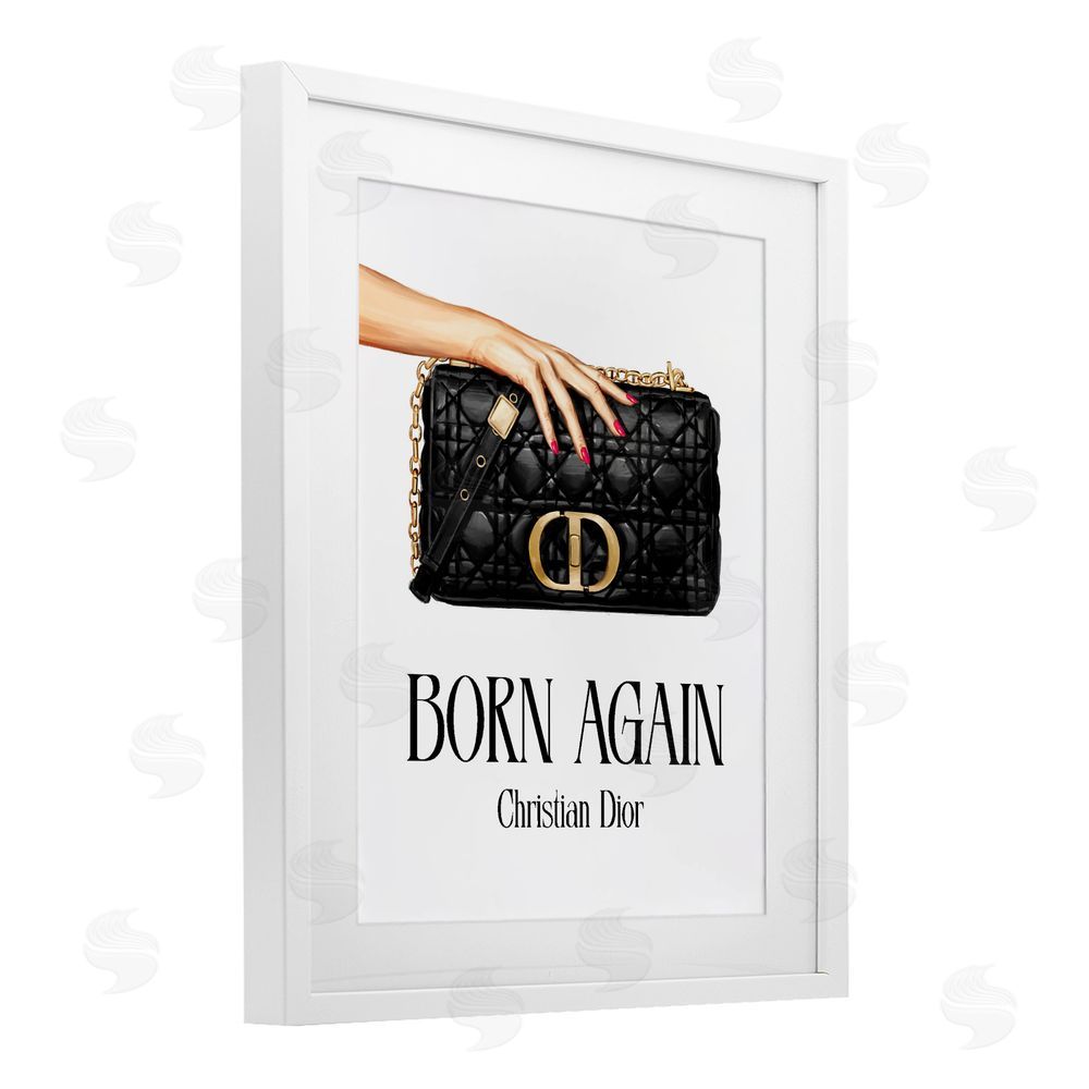 Ziwei Li Born Again Christian Luxury White Framed Print Under Glass with Matting Wall Art