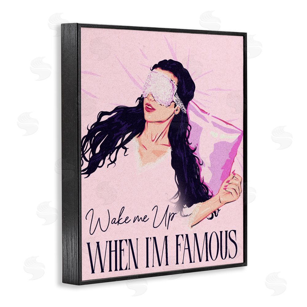 Ziwei Li Wake Me Up When Famous Black Framed Giclee Wall Art Print