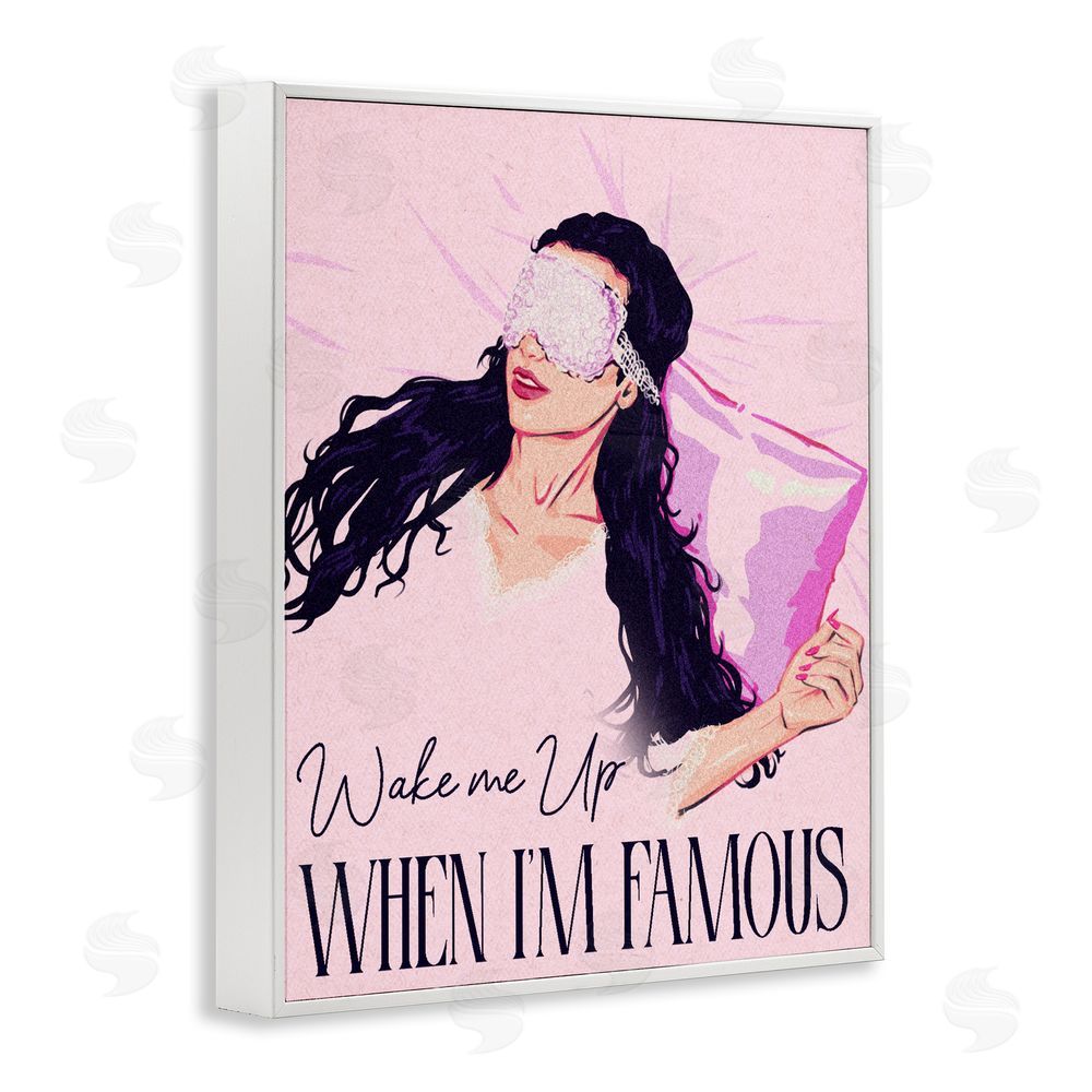 Ziwei Li Wake Me Up When Famous White Framed Giclee Wall Art Print