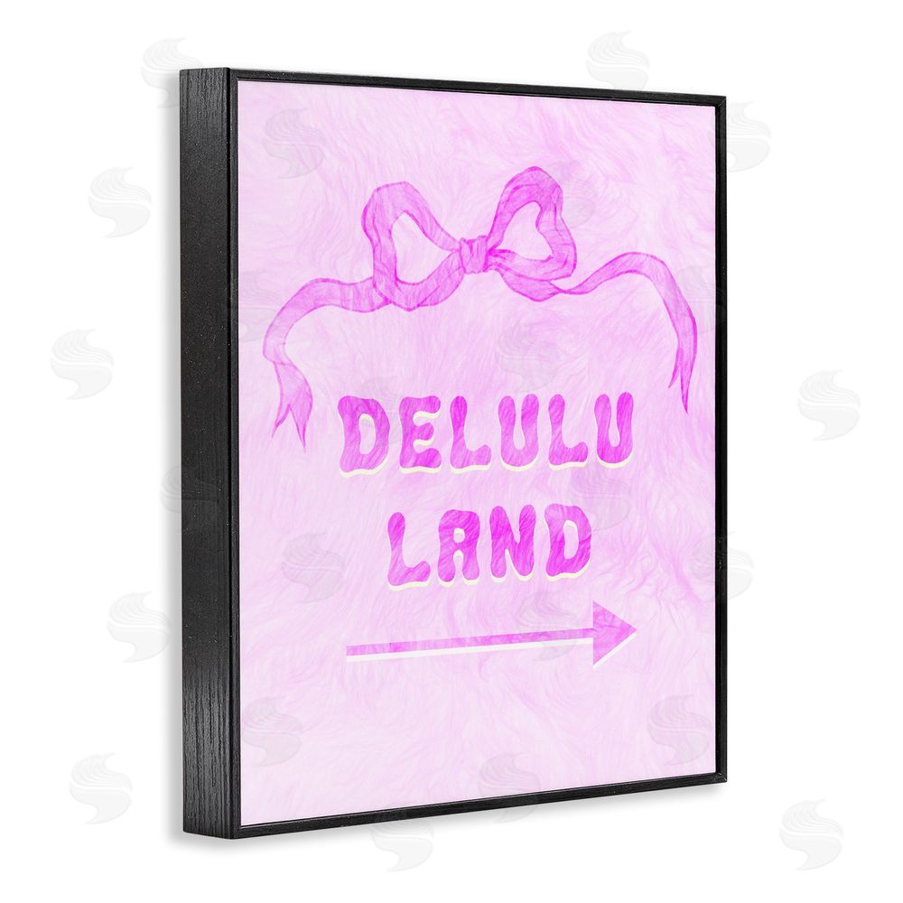 Ziwei Li Delulu Land Feminine Ribbon Black Framed Giclee Wall Art Print