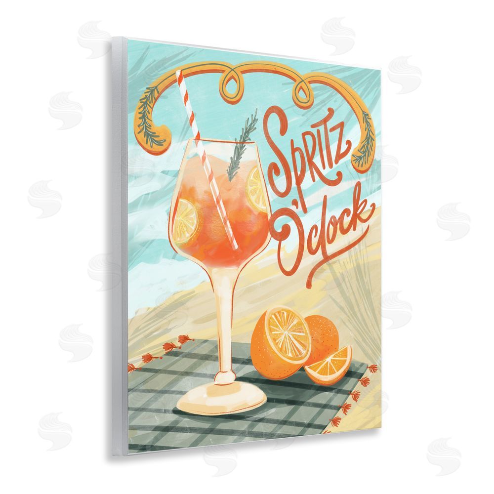 Connie Summers Spritz O'Clock Citrus Cocktail Wall Plaque Printed Art