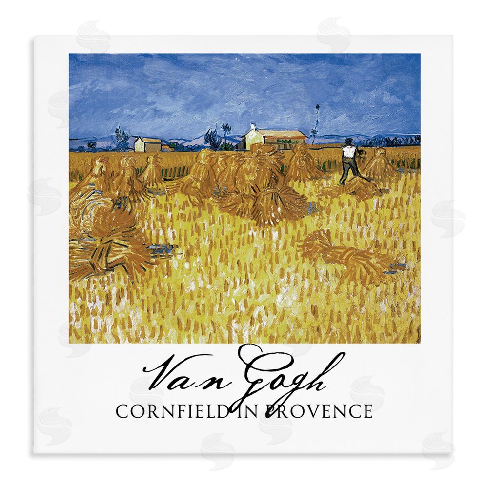 Vintage Hustle Van Gogh Cornfield Provence Stretched Canvas Wall Art Print
