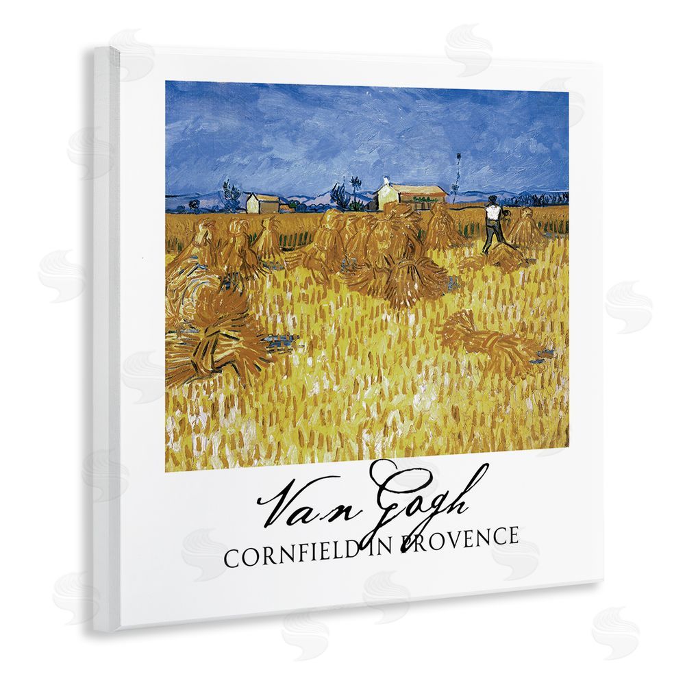 Vintage Hustle Van Gogh Cornfield Provence Wooden Wall Plaque Art Print