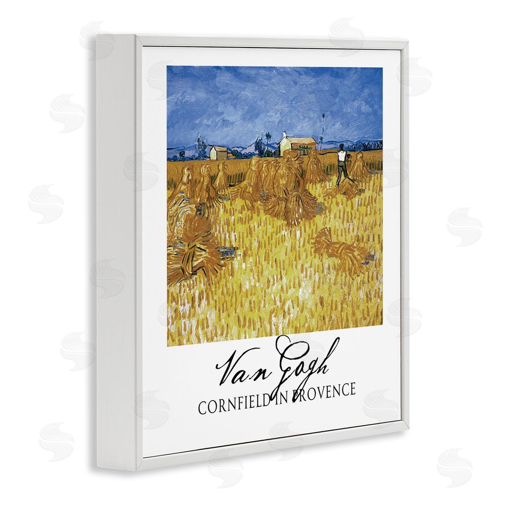 Vintage Hustle Van Gogh Cornfield Provence White Framed Giclee Wall Art Print