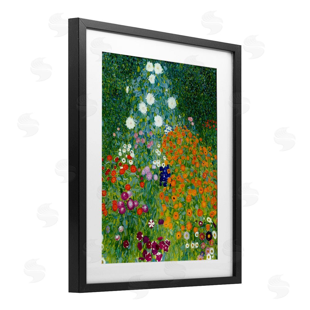 Vintage Hustle Farm Garden Classic Klimt Black Framed Print Under Glass Wall Art