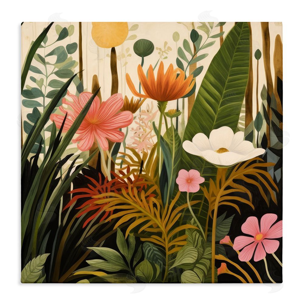Lazar Studio Botanical Embrace in the Jungle Stretched Canvas Wall Art Print
