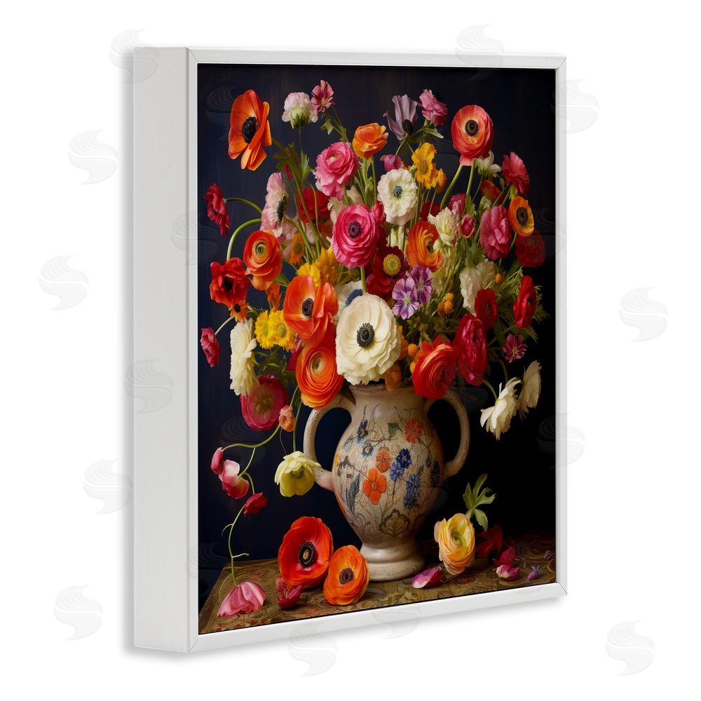 Lazar Studio Harmonious Bouquet Composition White Framed Giclee Wall Art